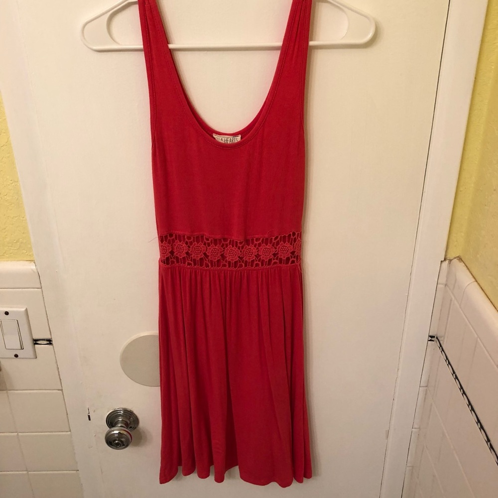 Coral lightweight spring dress